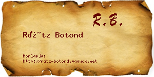 Rátz Botond névjegykártya